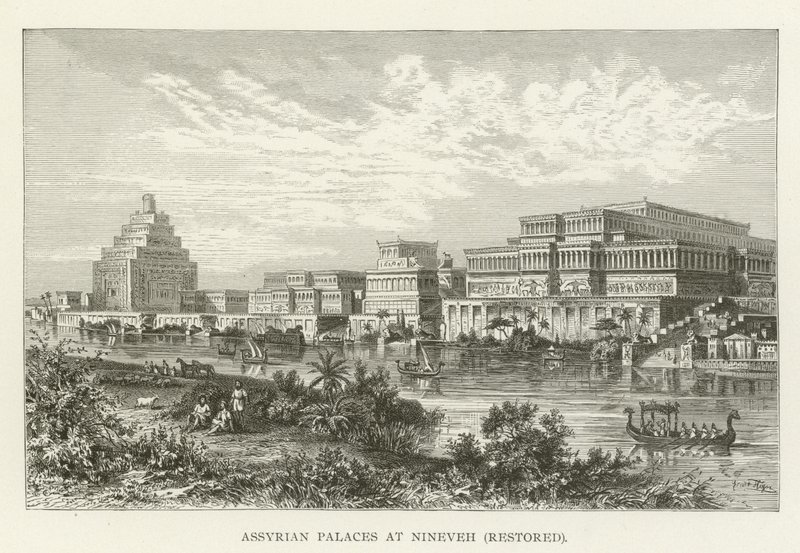 Asyrské paláce v Ninive, obnoveny od American School