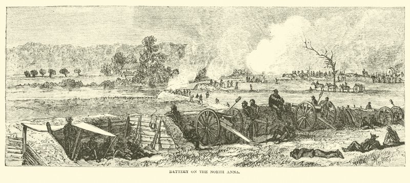 Baterie na severu Anna, květen 1864 od American School