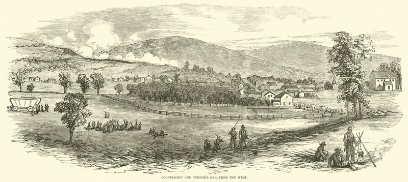 Boonesboro a Turners Gap, ze západu, září 1862 od American School