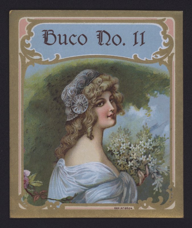 Buco No 11, štítek doutníku (chromolitho) od American School