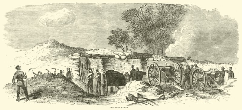 Stavební práce, červen 1864 od American School