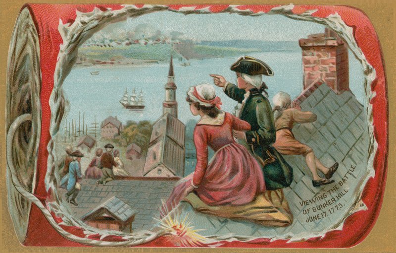 Děti sledují bitvu u Bunker Hill, 17. června 1775 od American School