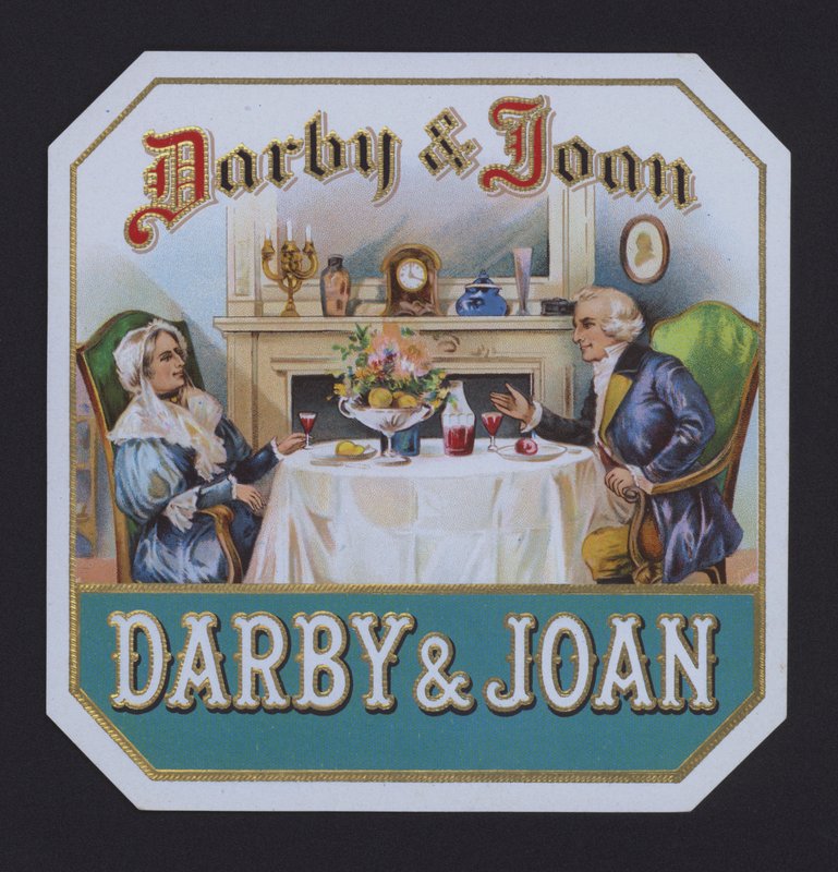 Darby a Joan, etiketa doutníků (chromolitho) od American School