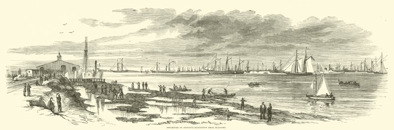 Odjezd expedice Duponts z Beaufort, leden 1863 od American School