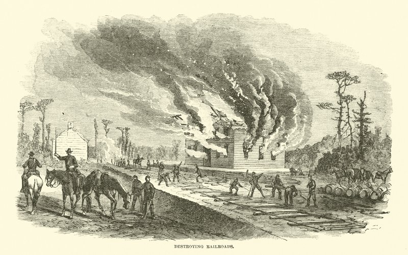 Zničení železnic, duben 1863 od American School