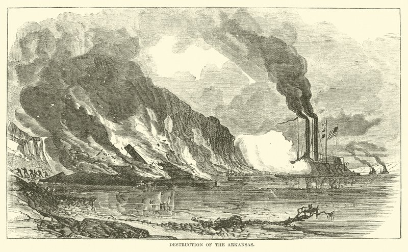 Zničení Arkansasu, červenec 1862 od American School