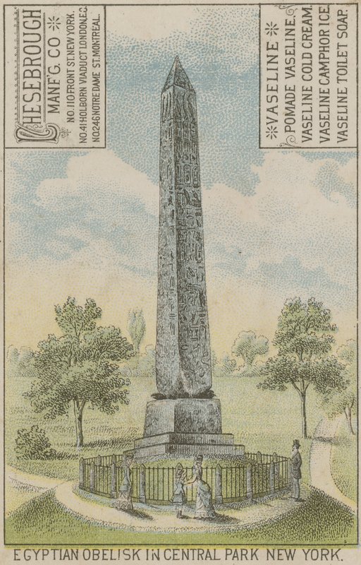 Egyptský obelisk v Central Parku v New Yorku od American School