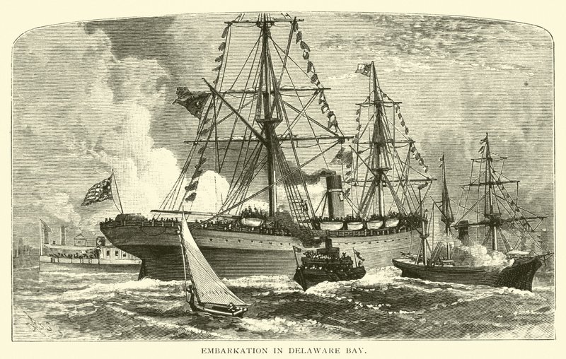 Nalodění v Delaware Bay od American School
