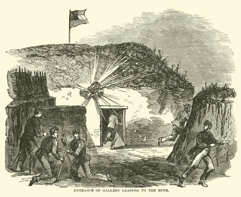 Vchod do štoly vedoucí do dolu, červen 1863 od American School