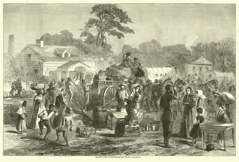 Exodus Konfederace z Atlanty, září 1864 od American School