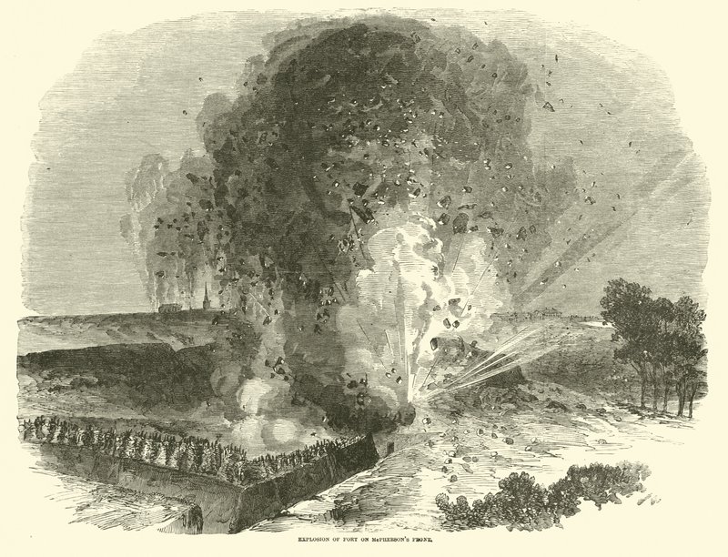 Exploze pevnosti na McPhersonově frontě, červen 1863 od American School