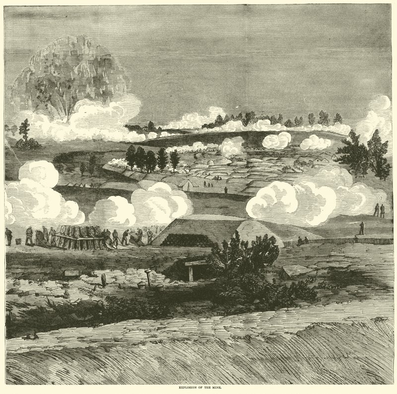 Výbuch dolu, červenec 1864 od American School