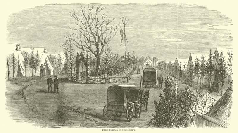 Polní nemocnice devátého sboru, březen 1865 od American School