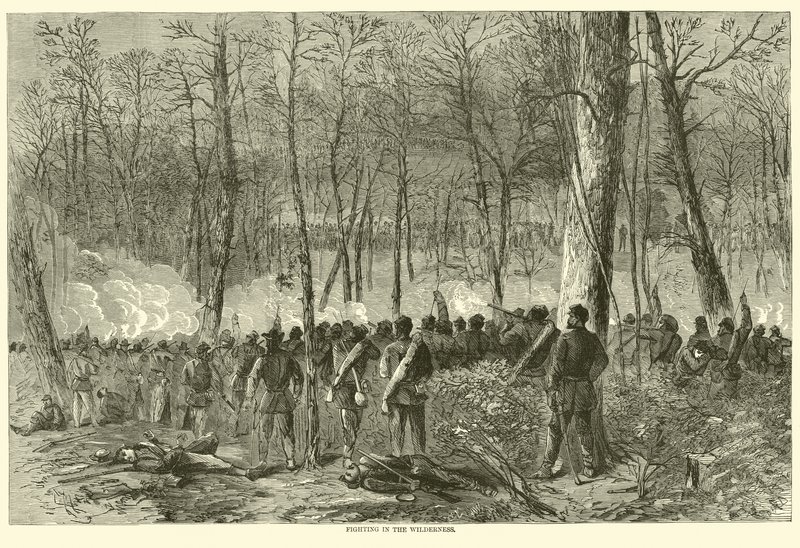 Boj v divočině, květen 1864 od American School