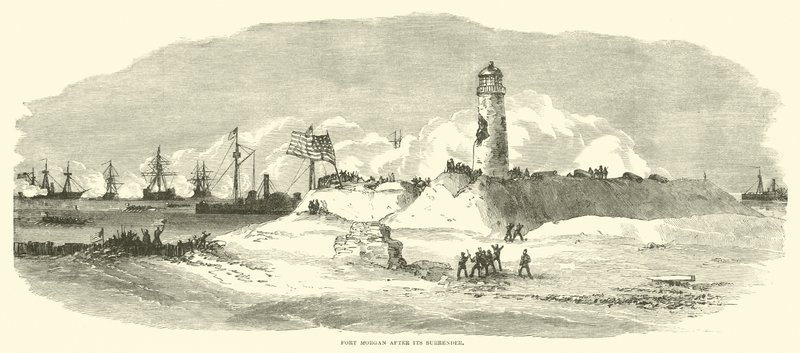Fort Morgan po jeho kapitulaci, srpen 1864 od American School