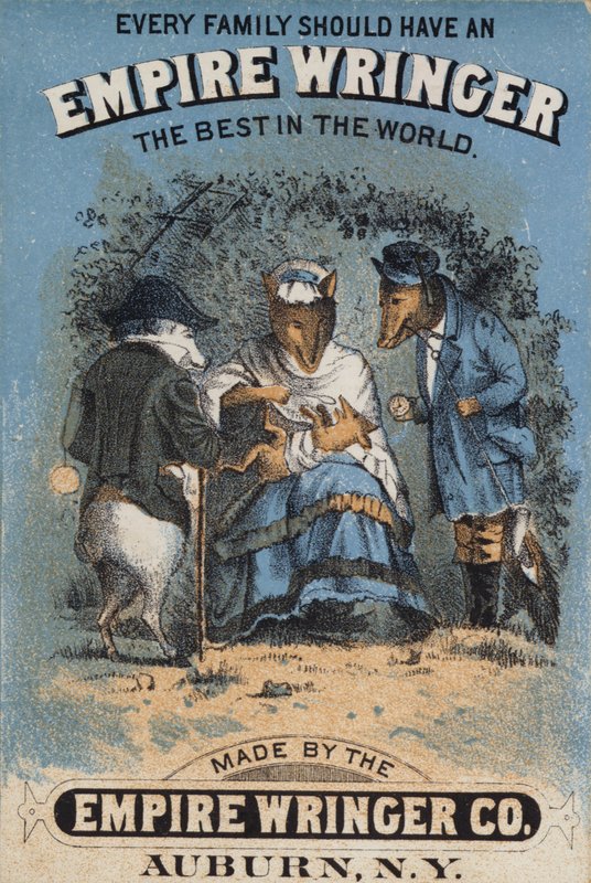 Lišky v šatech s mládětem od American School