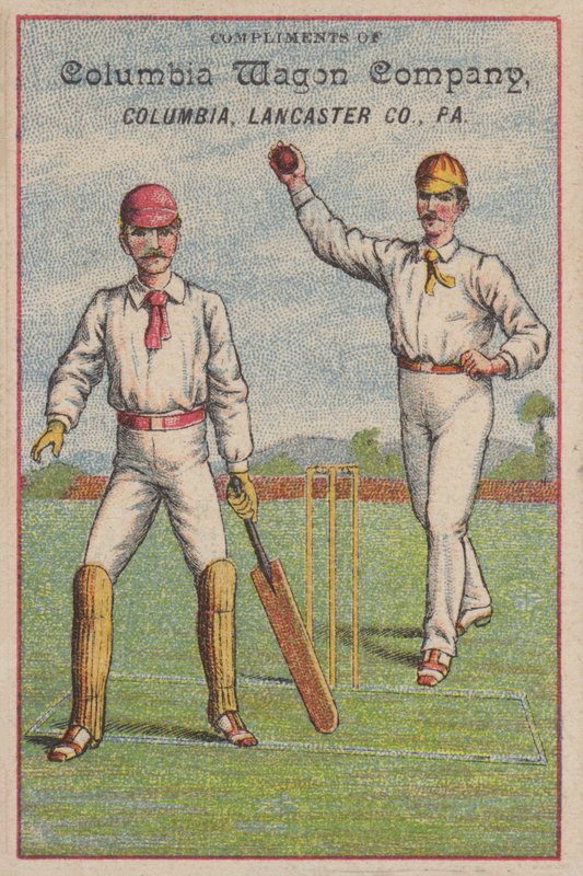 Hra kriket (chromolitho) od American School