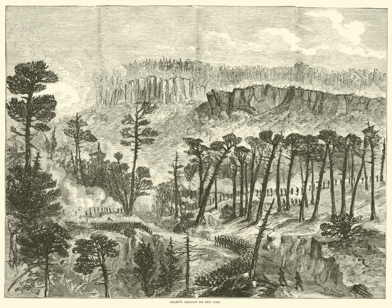 Gearyův útok na Dug Gap, květen 1864 od American School