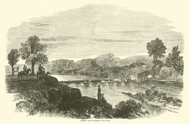 General Banks překračující řeku Cane, duben 1864 od American School