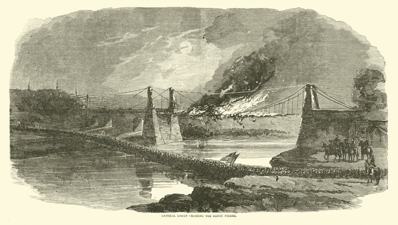 Generál Logan překračující Bayou Pierre, květen 1863 od American School