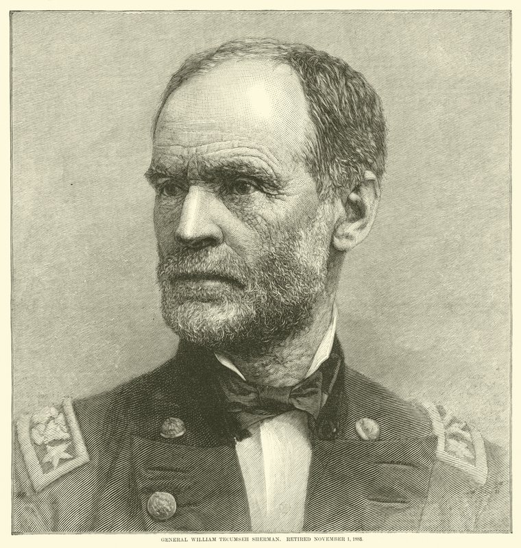 Generál William Tecumseh Sherman, odešel 1. listopadu 1883, květen 1864 od American School