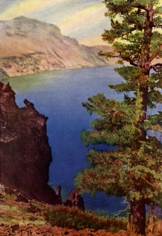 Národní park Glacier (barva litho) od American School