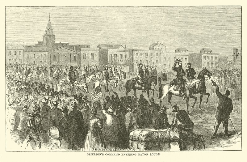 Velení Griersons vstupuje do Baton Rouge, duben 1863 od American School