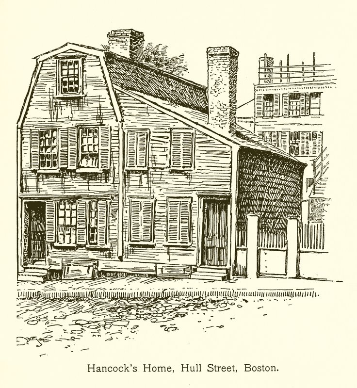 Hancocks Home, Hull Street, Boston od American School