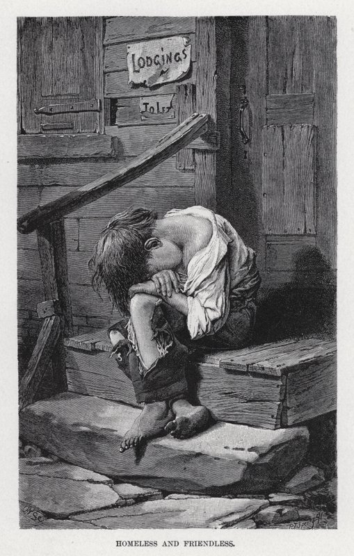 Bezdomovci a bez přátel (litho) od American School