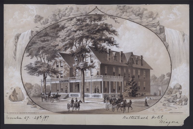 Hotel Kaltenbach, Niagara, New York, USA, kolem roku 1897 (litografie) od American School
