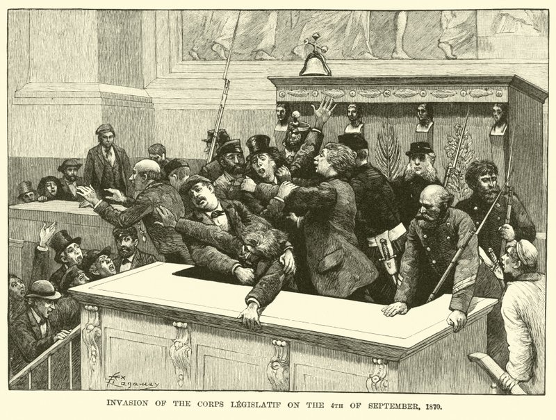 Invaze Corps Legislatif dne 4. září 1870 od American School