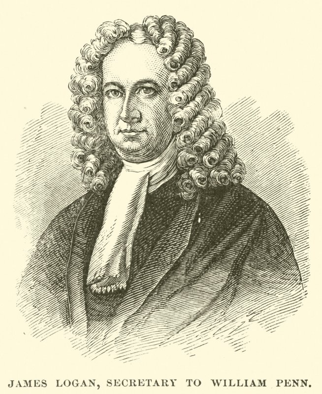 James Logan, tajemník Williama Penna (rytina) od American School