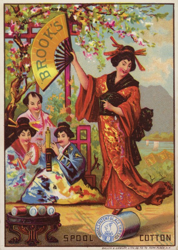 Japonská Dáma Tančící Na Bavlněný Kotouč od American School