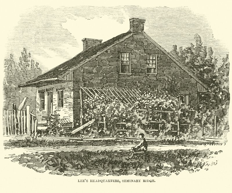 Ředitelství Lees, Seminary Ridge, červenec 1863 od American School