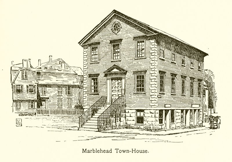 Městský dům v Marbleheadu (rytina) od American School