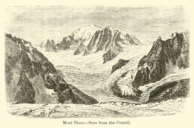 Mont Blanc, při pohledu z Courtilu od American School