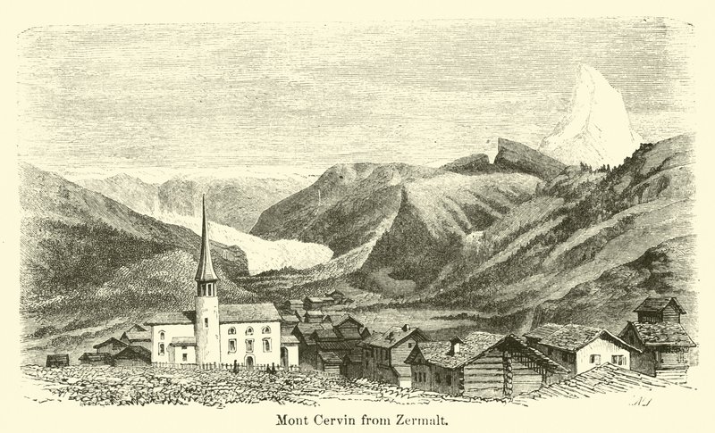 Mont Cervin ze Zermaltu od American School