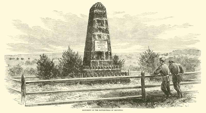 Památník na bitevním poli Groveton, srpen 1862 od American School