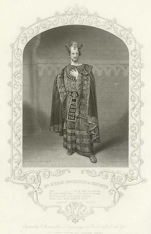 Pan MCKean Buchanan jako Macbeth, dějství III, scéna I od American School