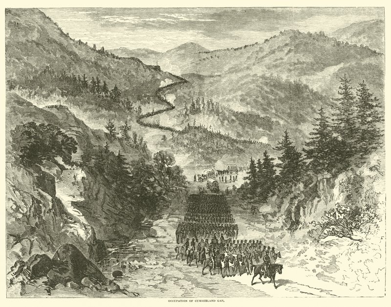 Okupace Cumberland Gap, září 1863 od American School