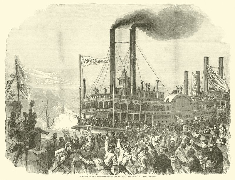 Otevření Mississippi, příjezd Imperial do New Orleans, červenec 1863 od American School