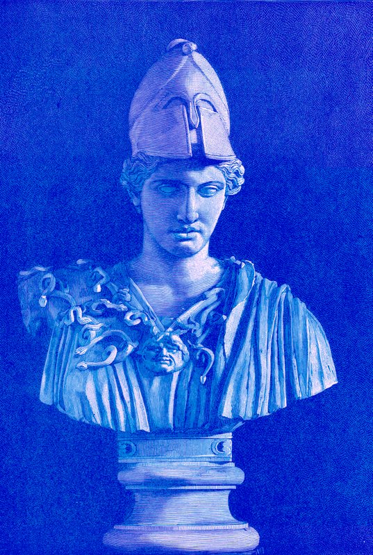 Pallas Athene, ilustrace z Historie Řecka od Victora Duruye, publikoval 1890 (digitálně vylepšený obrázek) od American School