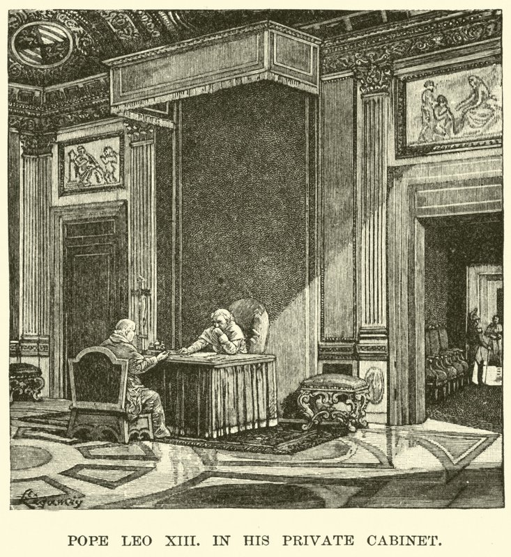 Papež Lev XIII., ve svém soukromém kabinetu od American School