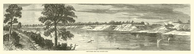 Port Hudson z protějšího břehu, květen 1863 od American School