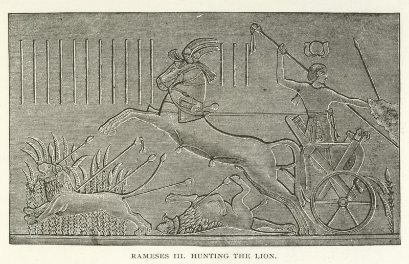Rameses III loví lva od American School
