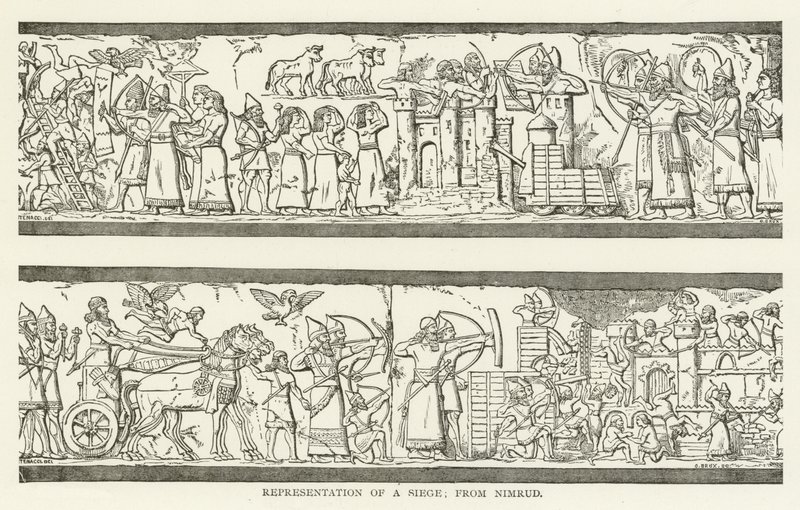 Reprezentace obležení; z Nimrudu od American School