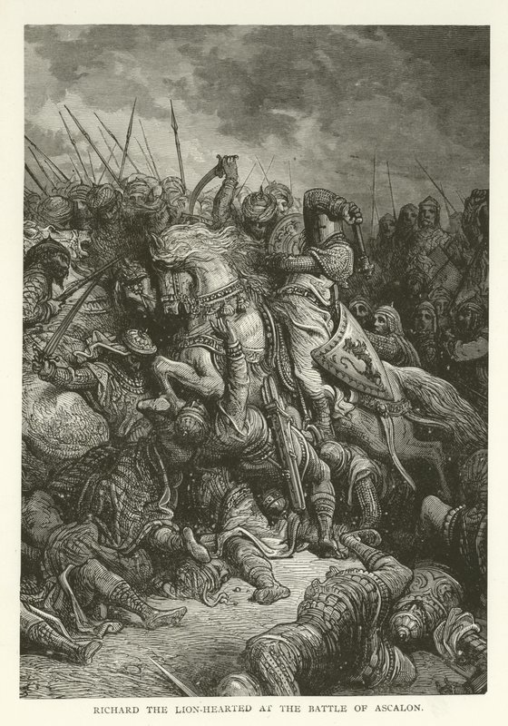 Richard Lví srdce v bitvě u Ascalonu, 1192 od American School