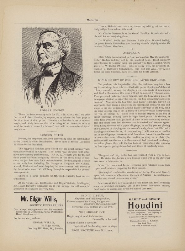 Robert Houdin, Reklamy od American School