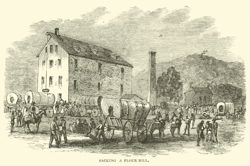 Vyhození mlýna, červenec 1864 od American School