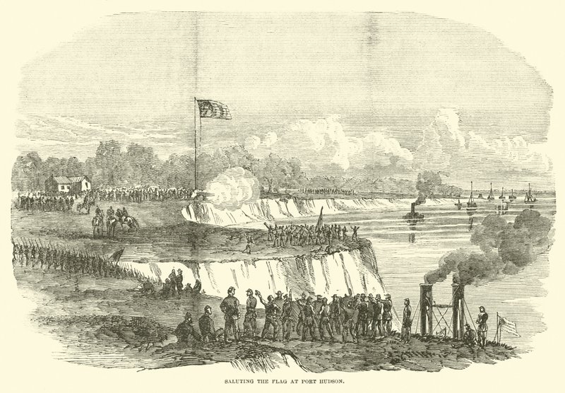 Pozdravování vlajky v Port Hudson, červenec 1863 od American School
